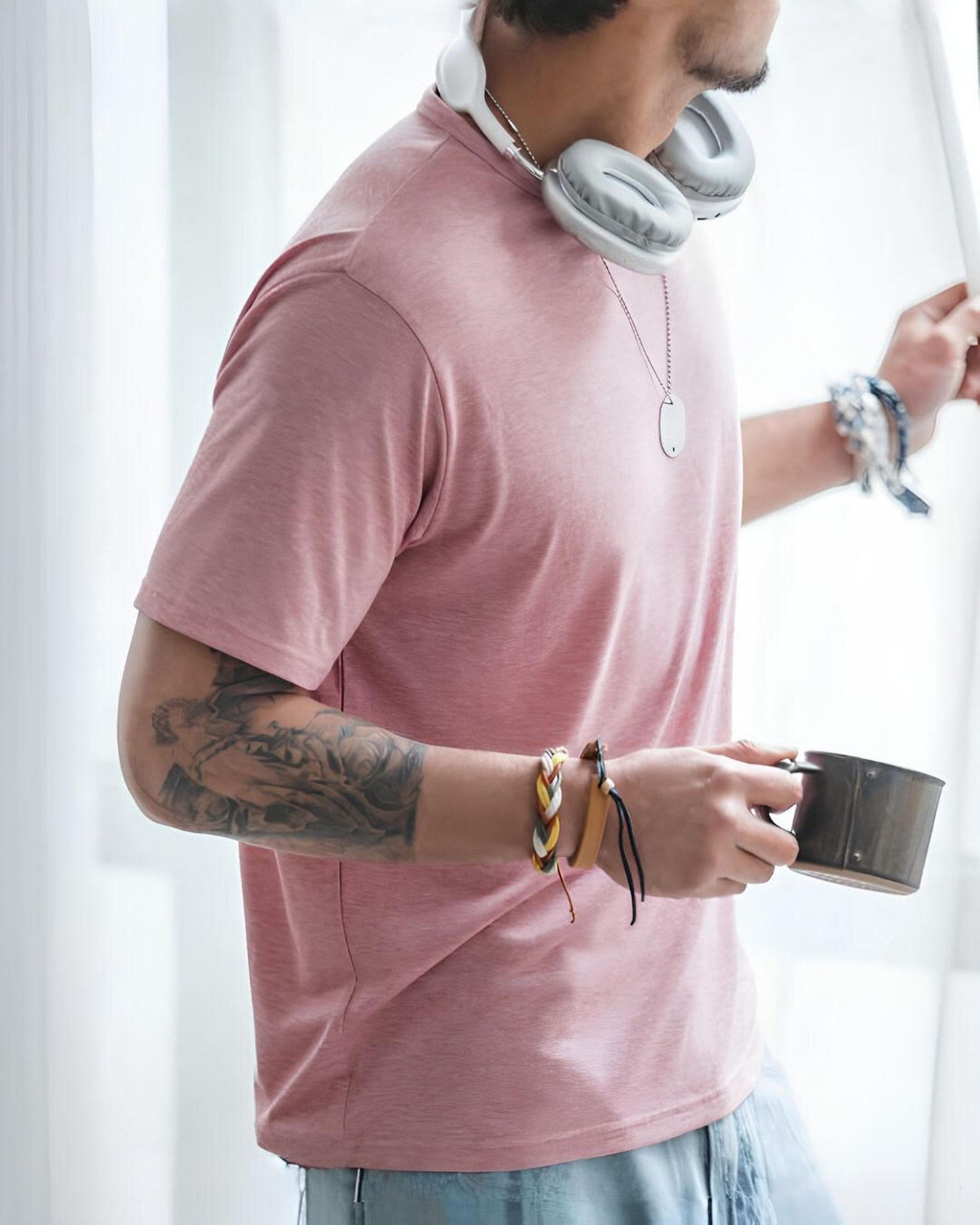 round neck short sleeve t-shirt 4color 【ACT0046】