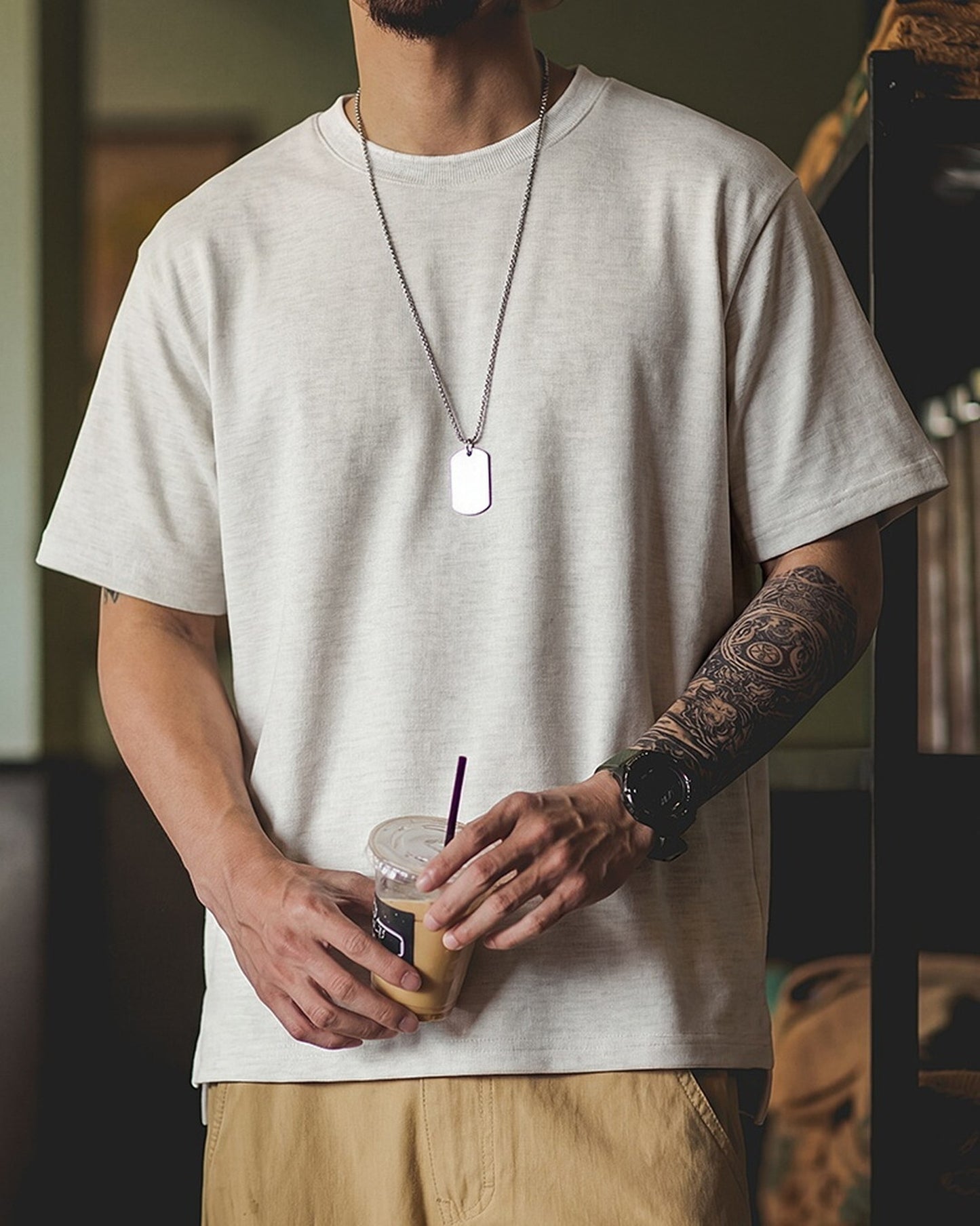 Side-Slit Casual Loose T-Shirt 【ACT0082】