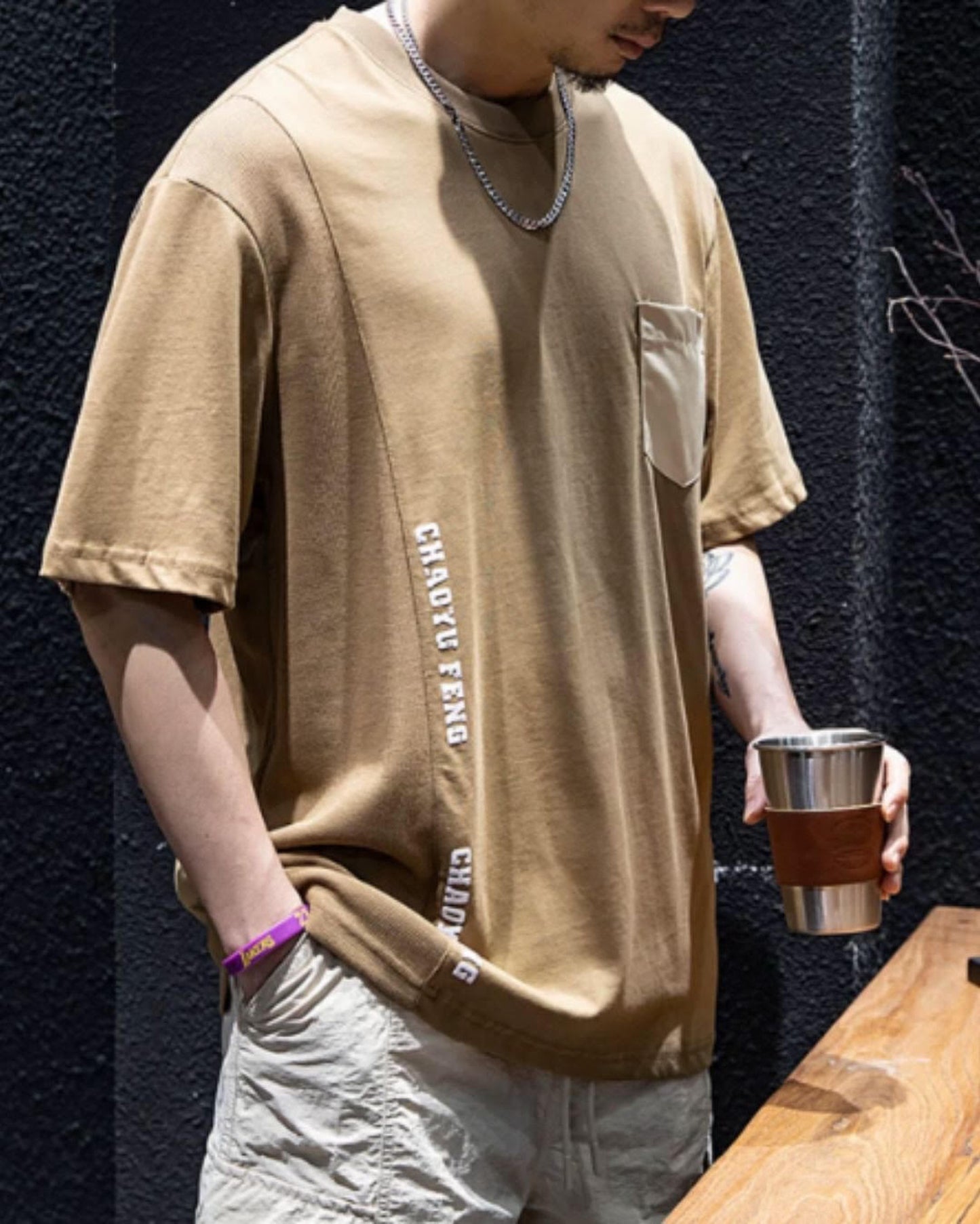 patch pocket t-shirt 3color 【ACT0030】