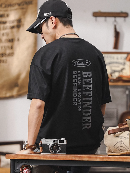 loose-fit ice-silk cooling back-print sports short-sleeve t-shirt 【ACT0253】