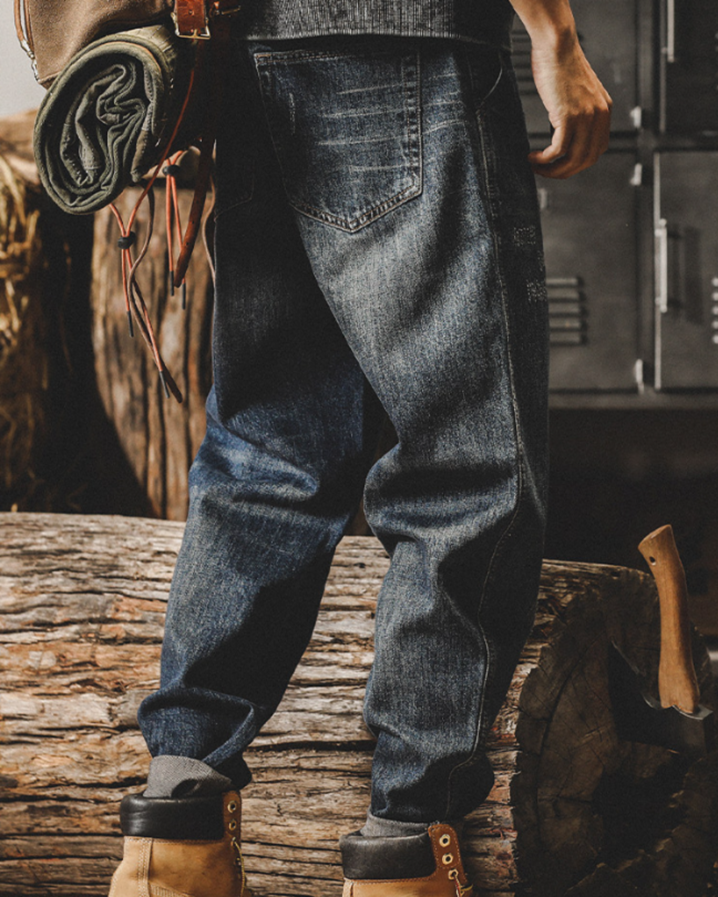 heavy weight tapered denim pants 【ACT0191】