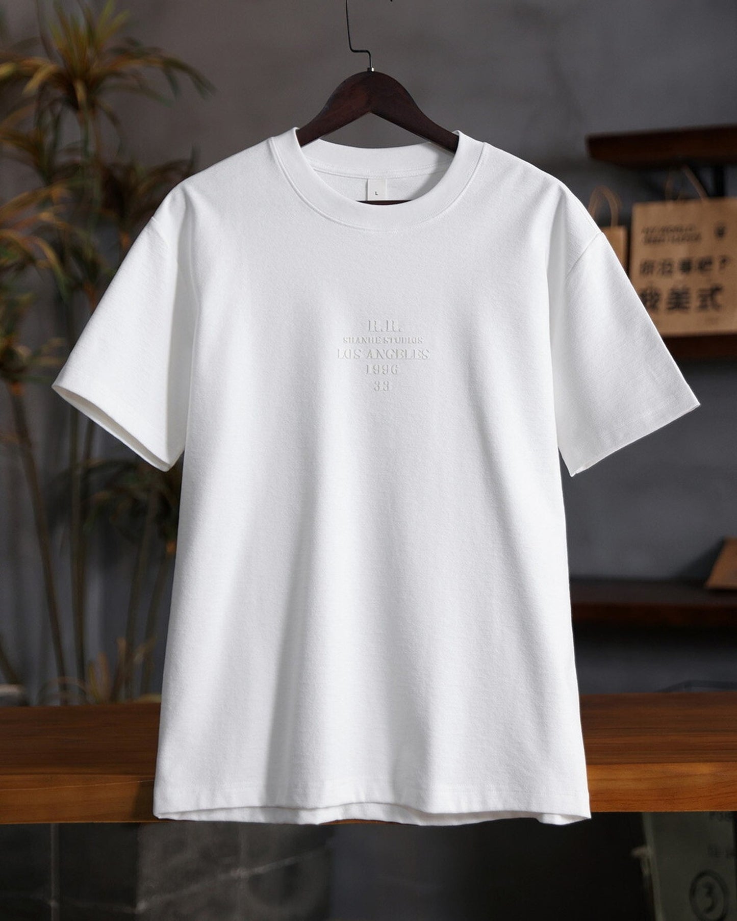 Embroidered Relaxed Lettering Casual T-Shirt 2color 【ACT0119】