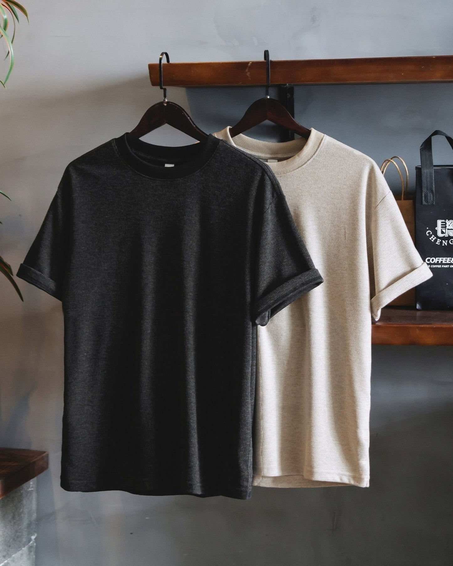 Minimalist Loose Casual Short-Sleeve T-Shirt 2color 【ACT0131】