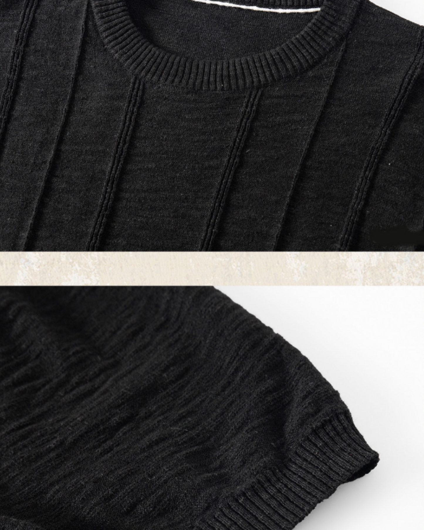 vertical stripe linen blend knit 4color 【ACT0168】