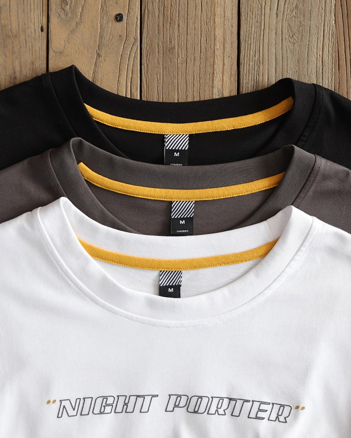 Layered-Style Graphic Relaxed Printed Cotton T-Shirt 3color 【ACT0122】