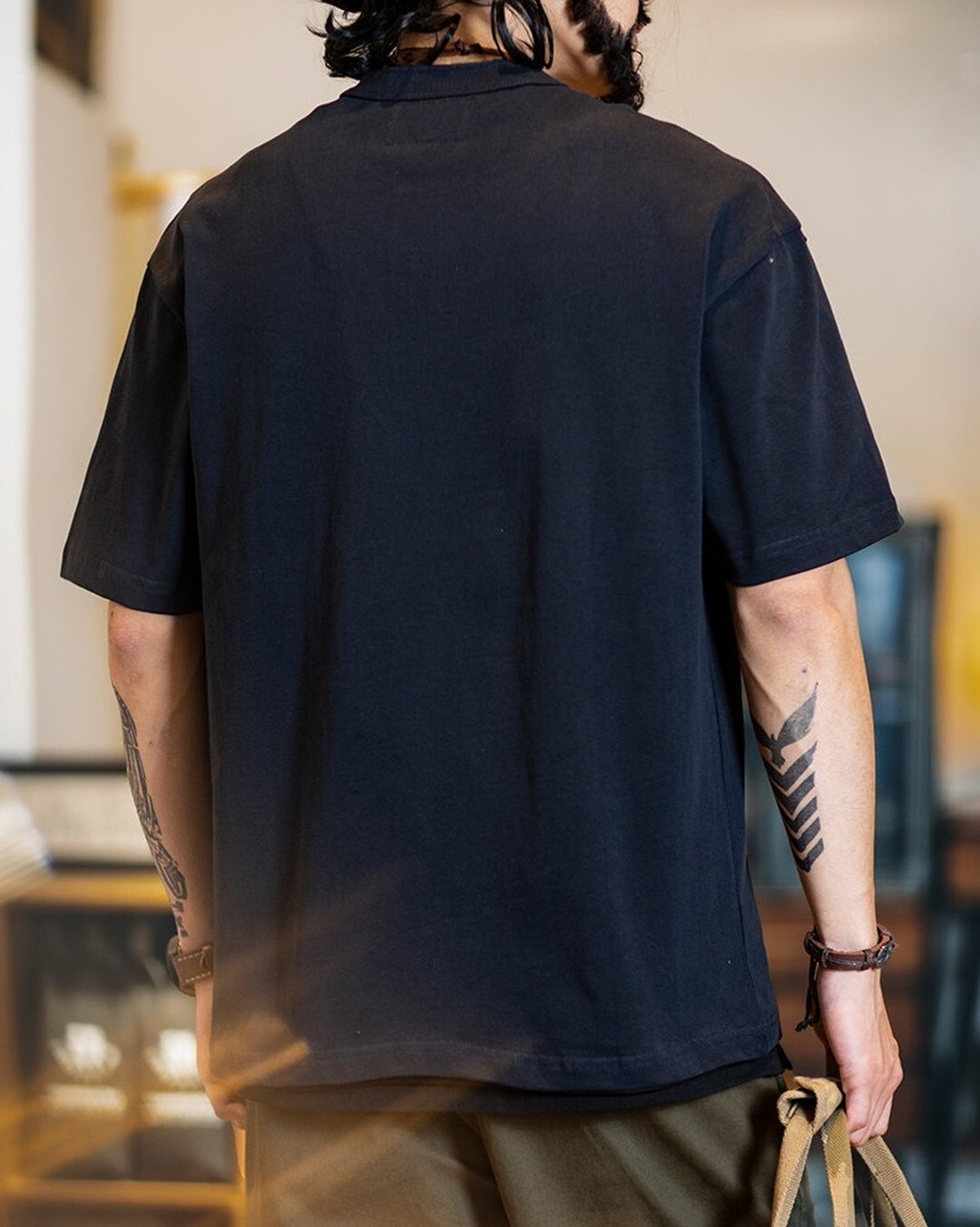 Henley-Neck Casual Loose Short-Sleeve T-Shirt 4color 【ACT0076】