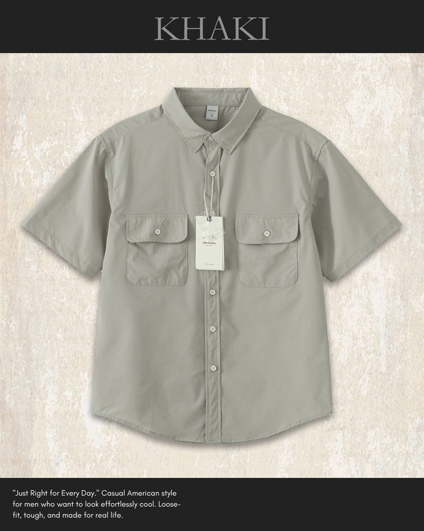 cargo pocket loose short sleeve shirt 3color 【ACT0233】
