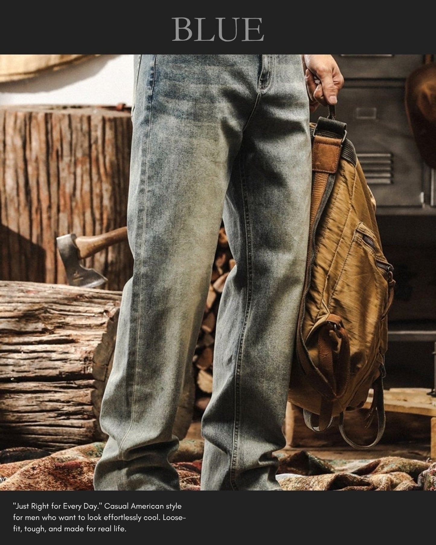 classic damage wash straight denim pants 3colors 【ACT0194】